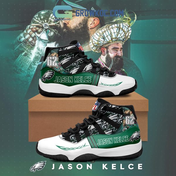 Jason Kelce Philadelphia Eagles Legend Black Version Air Jordan 11 Shoes