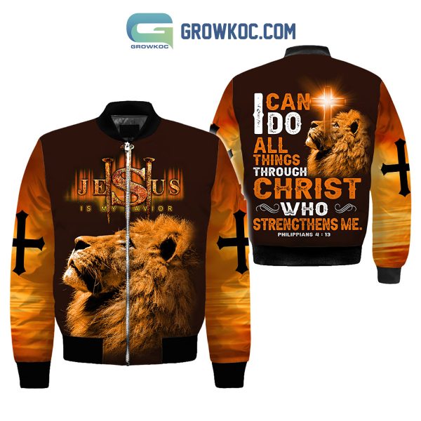 Jesus Is My Savior I Can Do All Things Through Christ Baseball Jacket Orange Version