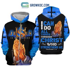 Jesus Is My Savior I Can Do All Things Through Christ Polo Shirts Orange Version