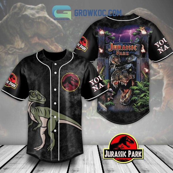 Jurassic Park Must Go Faster Personalized Baseball Jersey