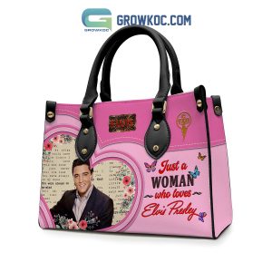 Just A Women Who Loves Elvis Presley Forever Fan Pink Version Handbags