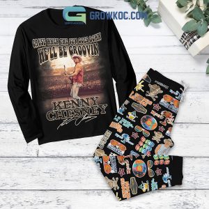 Kenny Chesney Live We’ll Be Groovin When The Sun Goes Down Fleece Pajamas Set Long Sleeve