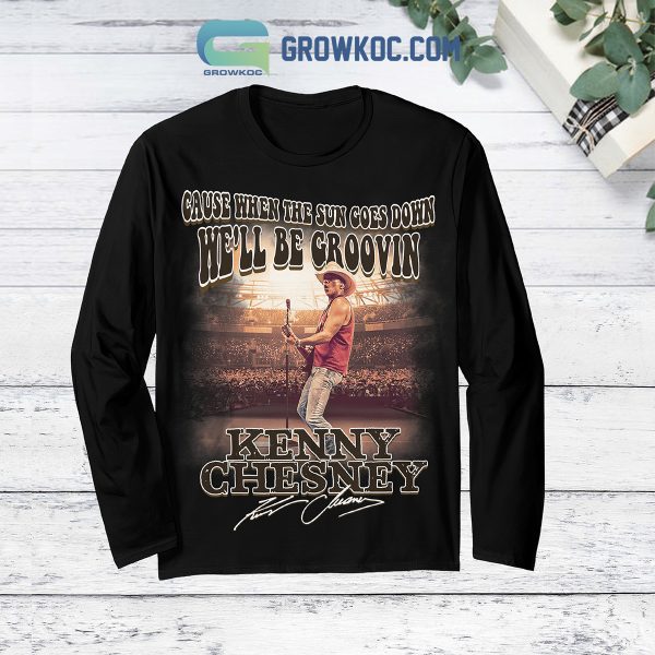 Kenny Chesney Live We’ll Be Groovin When The Sun Goes Down Fleece Pajamas Set Long Sleeve