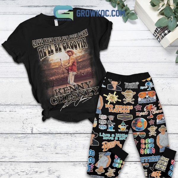Kenny Chesney Live We’ll Be Groovin When The Sun Goes Down Fleece Pajamas Set