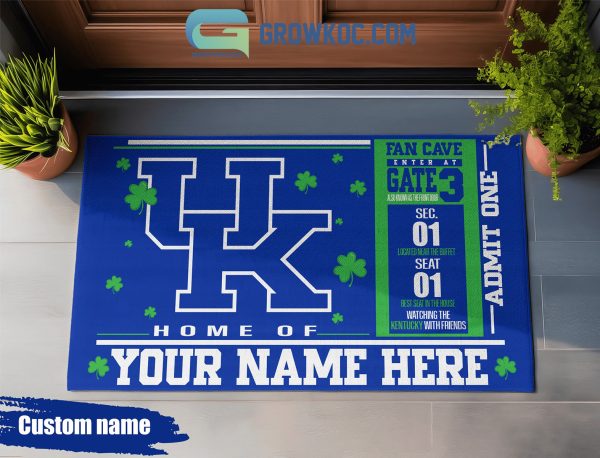 Kentucky Wildcats Home Of Fan With Friends Personalized Doormat