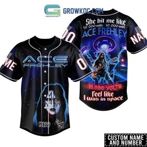 Kiss She Hit Me Like 10k Volts Ace Frehley Personalized Baseball Jersey