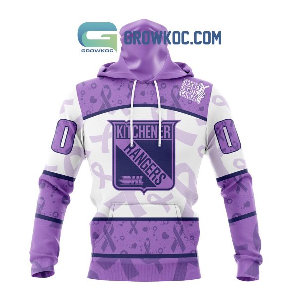 Kitchener Rangers Lavender Fight Cancer Personalized Hoodie Shirts