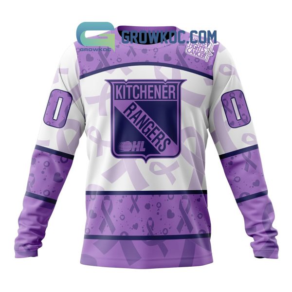 Kitchener Rangers Lavender Fight Cancer Personalized Hoodie Shirts