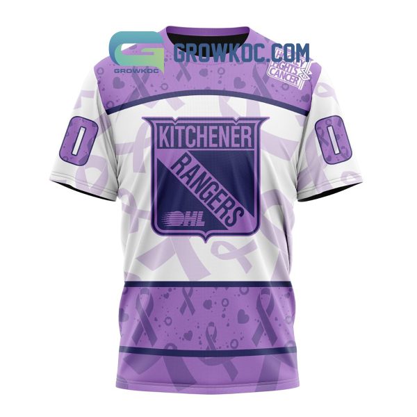 Kitchener Rangers Lavender Fight Cancer Personalized Hoodie Shirts