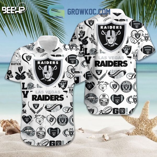 Las Vegas Raiders Hawaiian Shirts And Shorts With Flip Flop