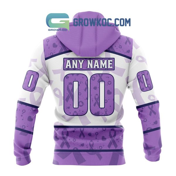 Laval Rocket Fight Cancer Lavender Personalized Hoodie Shirts