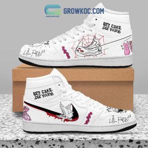 Lil Peep Get Cake Die Young Air Jordan 1 Shoes White Lace