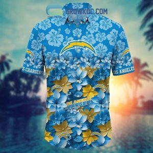 Los Angeles Chargers Hibiscus Summer Flower Hawaiian Shirt