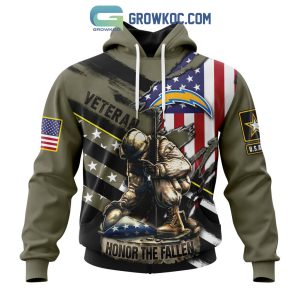 Los Angeles Chargers NFL Veterans Honor The Fallen Personalized Hoodie T Shirt