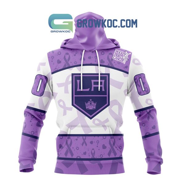 Los Angeles Kings Lavender Fight Cancer Personalized Hoodie Shirts