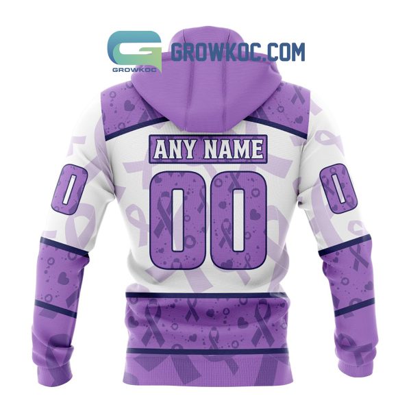 Los Angeles Kings Lavender Fight Cancer Personalized Hoodie Shirts