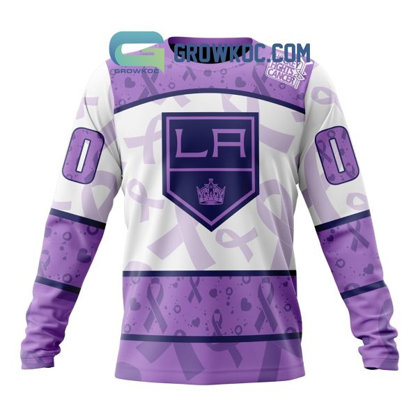 Los Angeles Kings Lavender Fight Cancer Personalized Hoodie Shirts