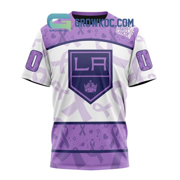 Los Angeles Kings Lavender Fight Cancer Personalized Hoodie Shirts