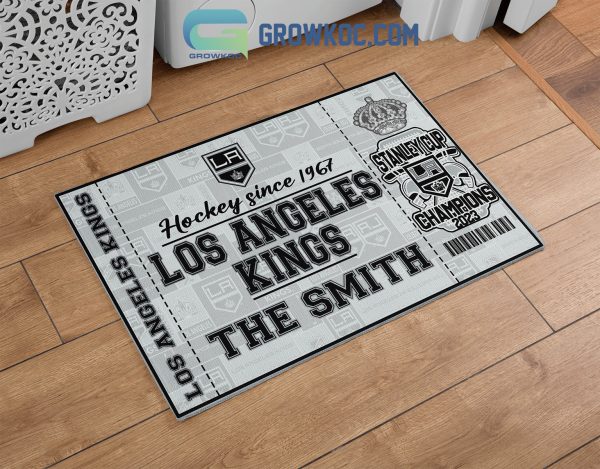 Los Angeles Kings Stanley Cup Champions 2023 Personalized Doormat