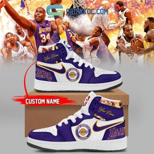 Los Angeles Lakers Personalized Air Jordan 1 Shoes Sneaker