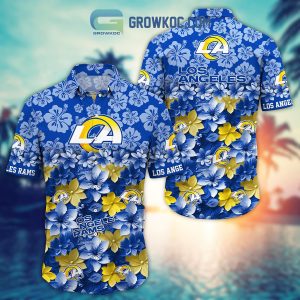 Los Angeles Rams Hibiscus Summer Flower Hawaiian Shirt
