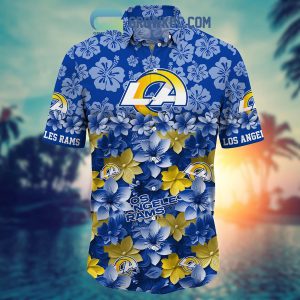 Los Angeles Rams Hibiscus Summer Flower Hawaiian Shirt