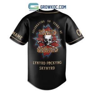 Lynyrd Skynyrd Hell House Celebrating 50 Years Of The Memories Personalized Baseball Jersey