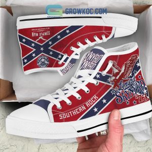 Lynyrd Skynyrd Southern Rock Fan White Design High Top Shoes