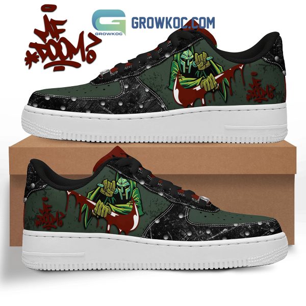 MF Doom The Villian Cartoon Fan Air Force 1 Shoes Black Lace