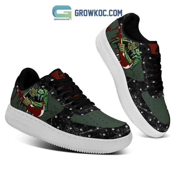 MF Doom The Villian Cartoon Fan Air Force 1 Shoes Black Lace