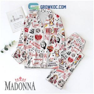 Madonna For Decade Of Art Music And Love Polyester Pajamas Set