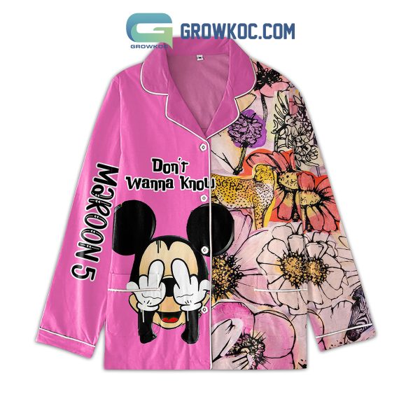 Maroon 5 Mickey Don’t Wanna Know Polyester Pajamas Set