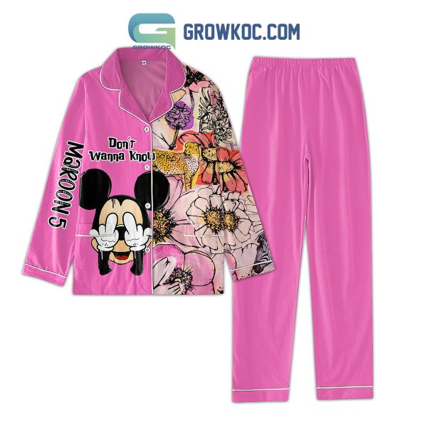 Maroon 5 Mickey Don’t Wanna Know Polyester Pajamas Set