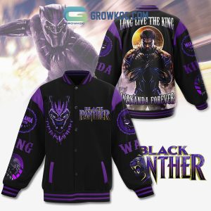 Marvel Black Panther Long Live The King Wakanda Forever Baseball Jacket
