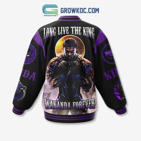 Marvel Black Panther Long Live The King Wakanda Forever Baseball Jacket