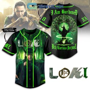 Marvel Loki I Am Burdened With Glorious Purpose Personalized Baseball Jersey