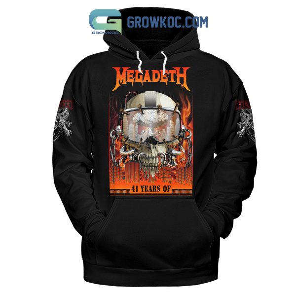 Megadeth 41 Years Of The Memories Black Design Hoodie Shirts