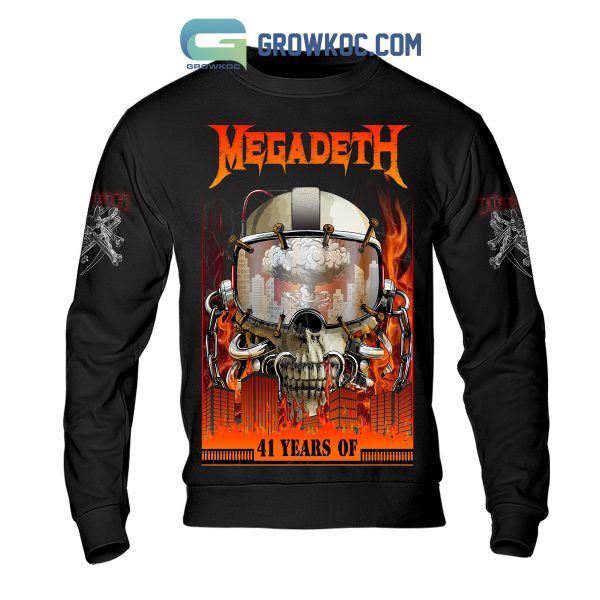 Megadeth 41 Years Of The Memories Black Design Hoodie Shirts