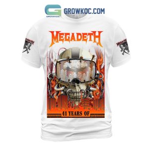 Megadeth 41 Years Of The Memories Hoodie Shirts White Version