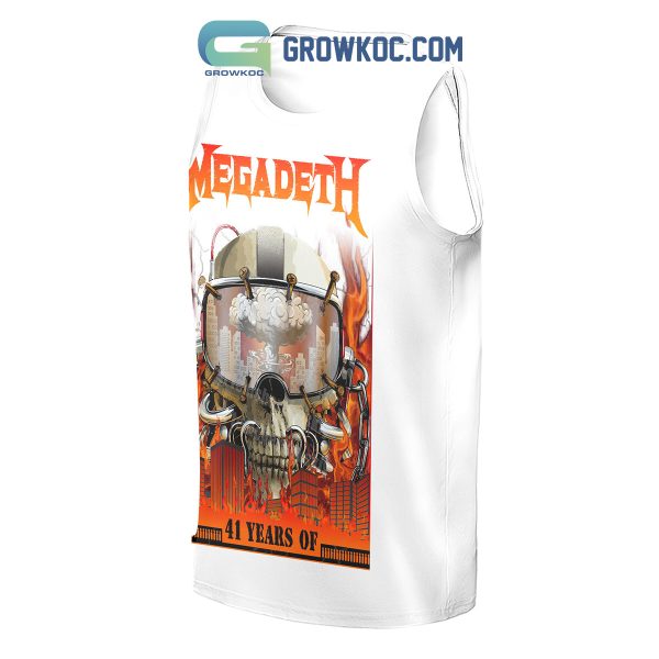 Megadeth 41 Years Of The Memories Hoodie Shirts White Version