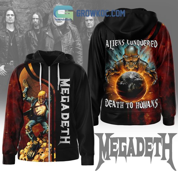 Megadeth Aliens Conquered Death To Humans Hoodie Shirts