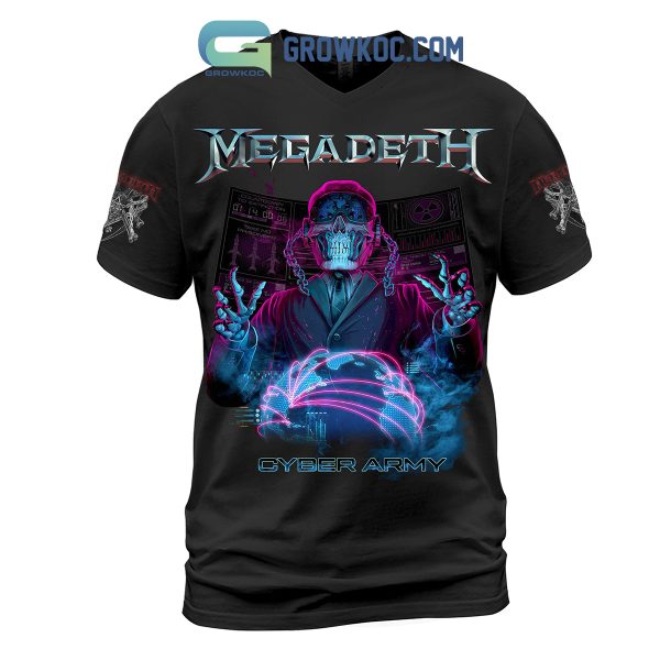 Megadeth Cyber Army Black Design Hoodie Shirts