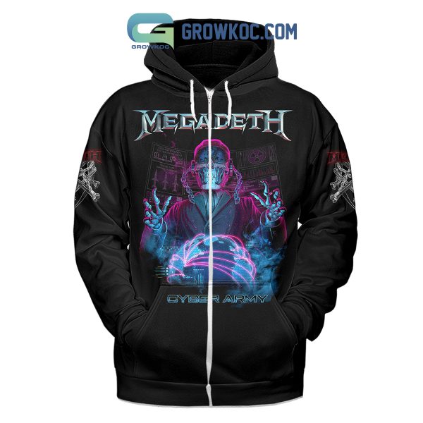 Megadeth Cyber Army Black Design Hoodie Shirts