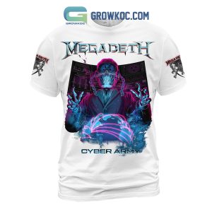 Megadeth Cyber Army Hoodie Shirts White Version