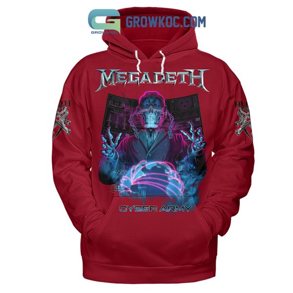 Megadeth Cyber Army Red Design Hoodie Shirts