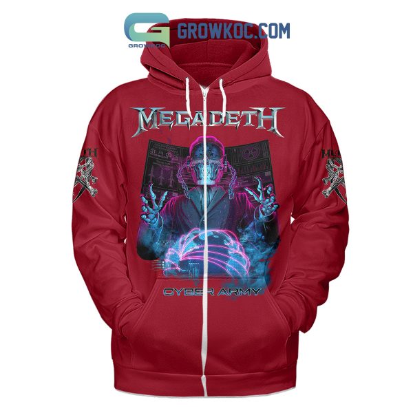 Megadeth Cyber Army Red Design Hoodie Shirts