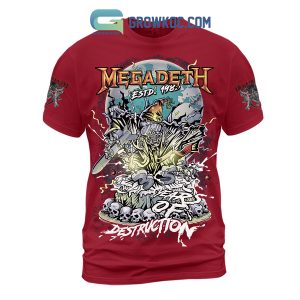 Megadeth Estd 1983 Years Of Destruction Hoodie Shirts Red Design
