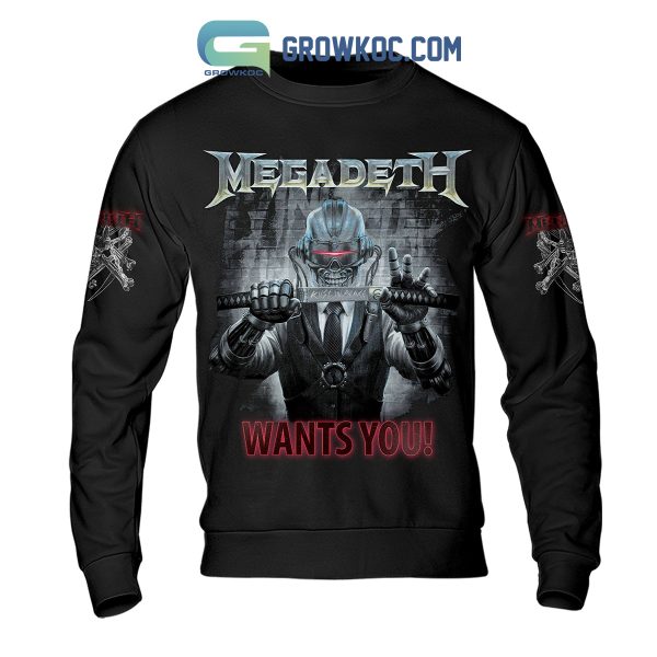 Megadeth Wants You Black Design Hoodie Shirts