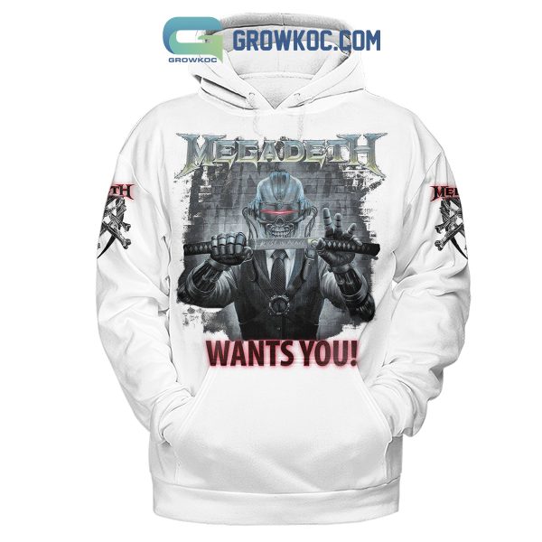 Megadeth Wants You Hoodie Shirts White Version