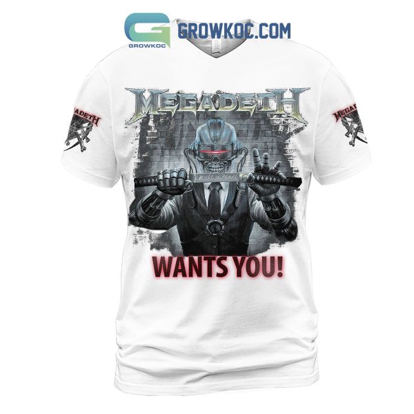 Megadeth Wants You Hoodie Shirts White Version
